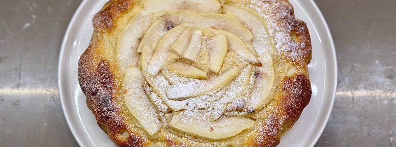 Ricotta and pear cake, the recipe