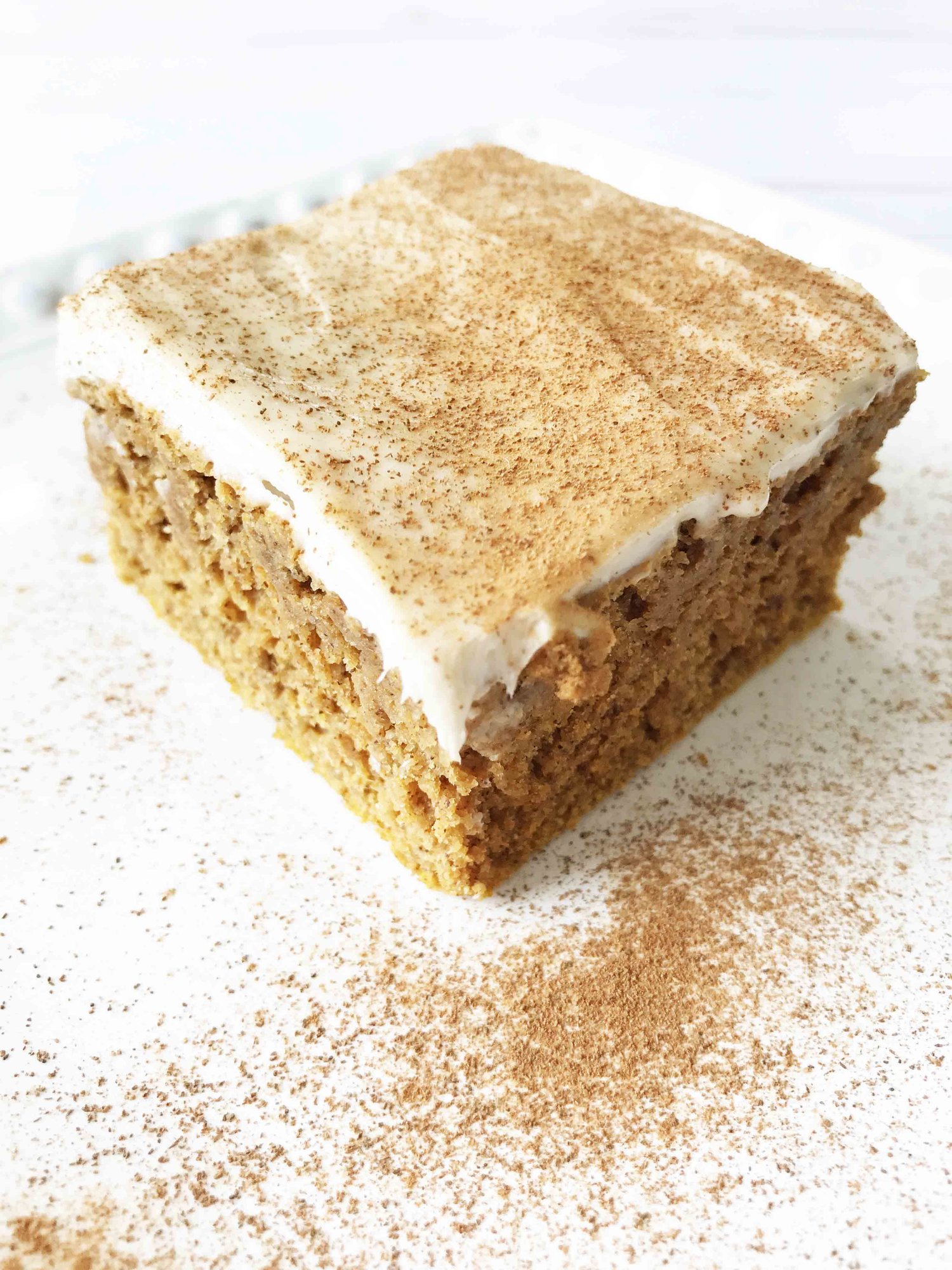Skinny Pumpkin Spice Bars + Maple Cream Cheese Frosting — The Skinny Fork