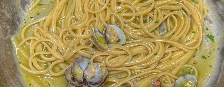 spaghetti with clams by marisa laurito