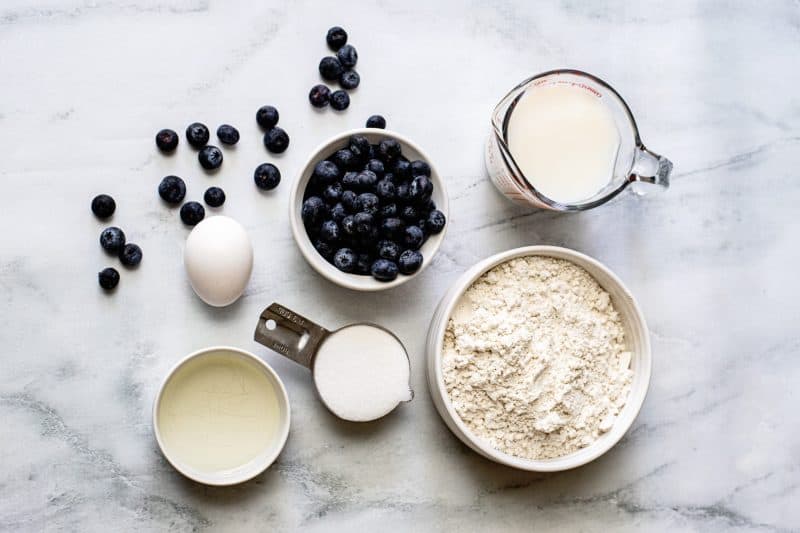 Blueberry muffin ingredients