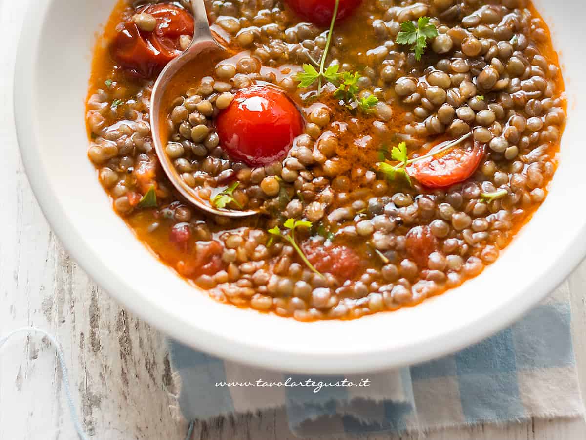 lentil soup - Recipe by Tavolartegusto
