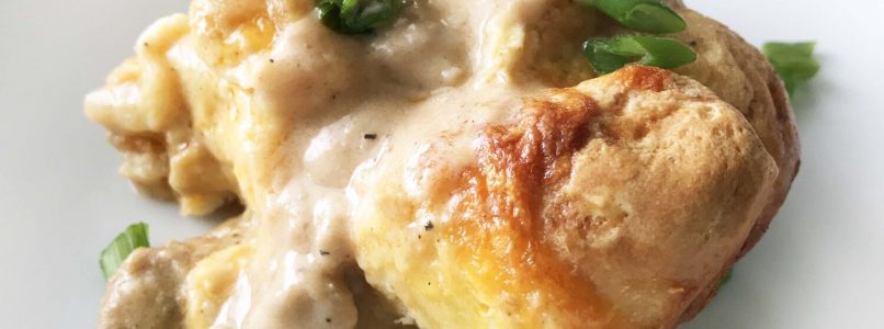 Vegetarian Biscuits & Gravy Breakfast Casserole — The Skinny Fork