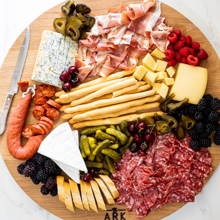 cold-cuts-and-cheese-cutting board