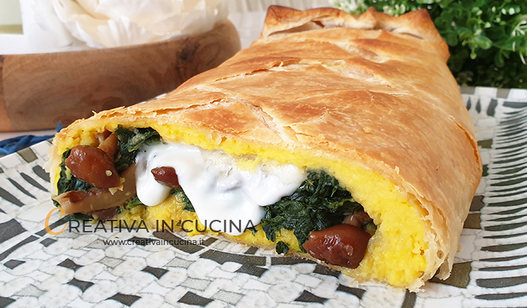Vegetarian puff pastry roll recipe by Creativa in the kitchen