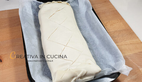 Vegetarian puff pastry roll recipe by Creativa in the kitchen